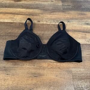 Vanity Fair Women's T-Shirt Bra 38D Black Underwire Lace Detailing Feminine READ